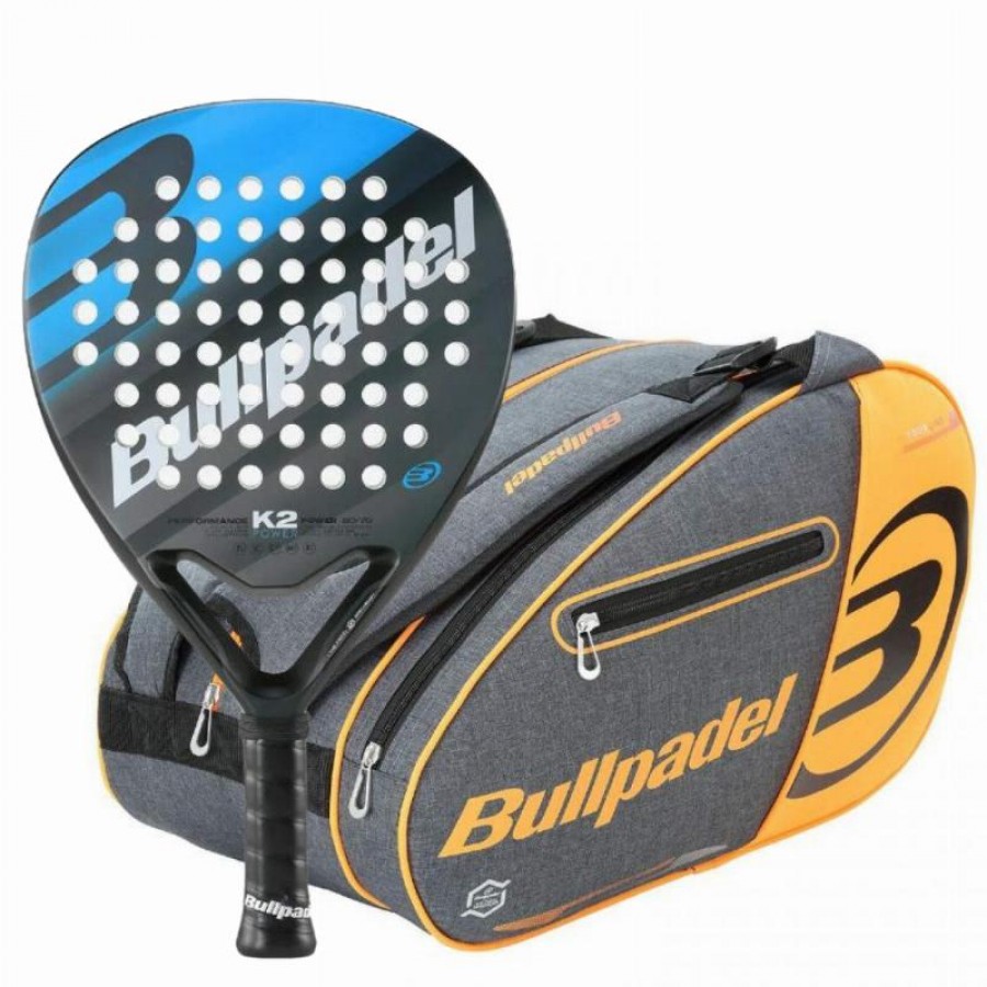 Pack Bullpadel K2 Power 2023 Racket and Bullpadel Orange Padel Bag   Offer + Cheap