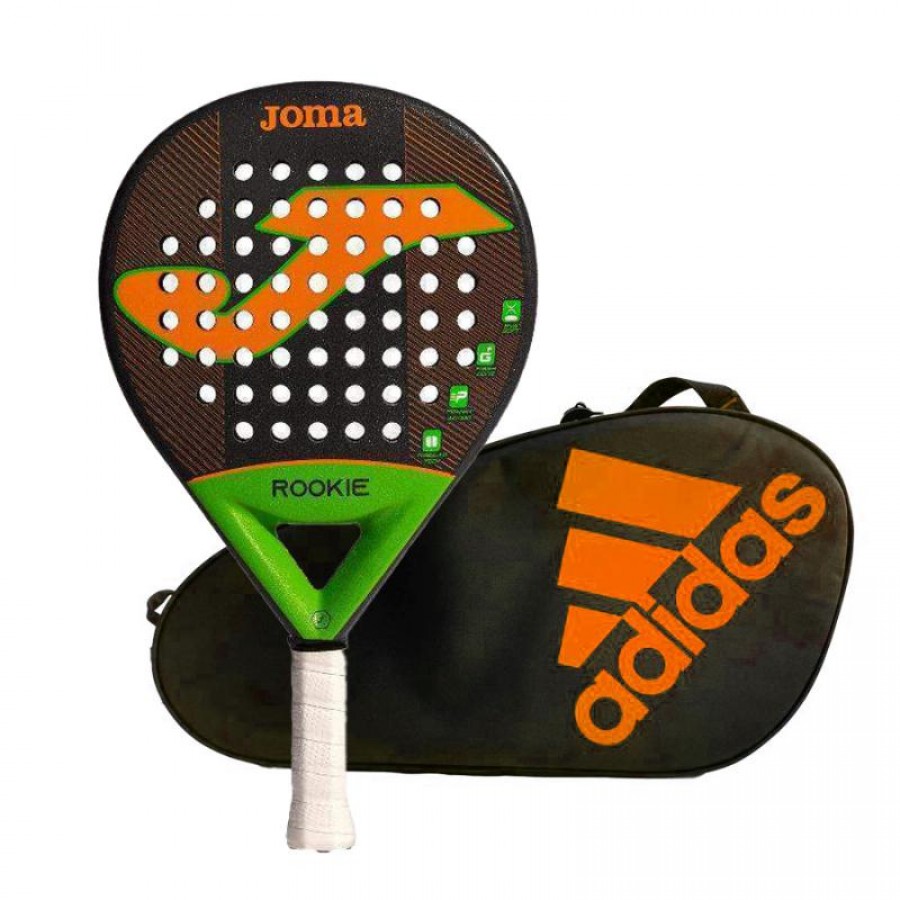 Pack Pala Joma Rookie Negro Naranja  Oferta + Barato