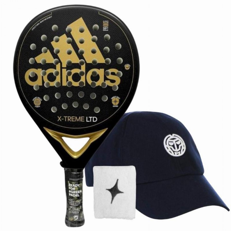 Pack Raquette Adidas X-Treme Black Gold avec casquette et bracelet  Offre - Pas cher