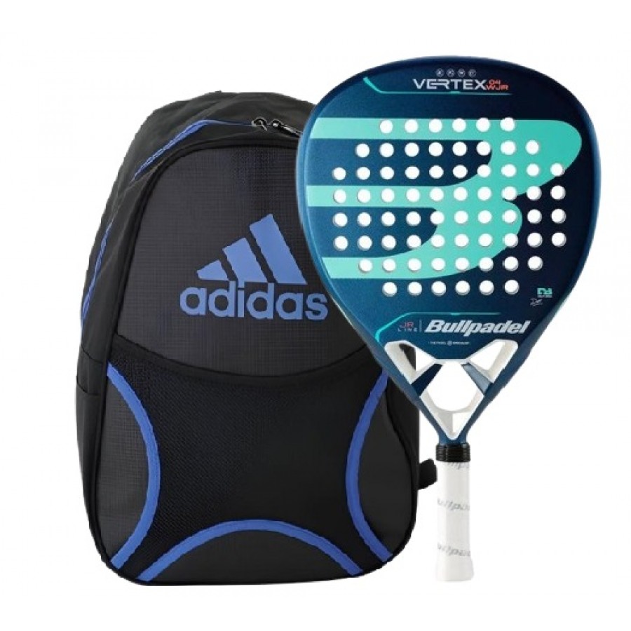 Pala Bullpadel Delfi Brea Vertex Woman Junior 2024 y Mochila Adidas Azul  Oferta + Barato