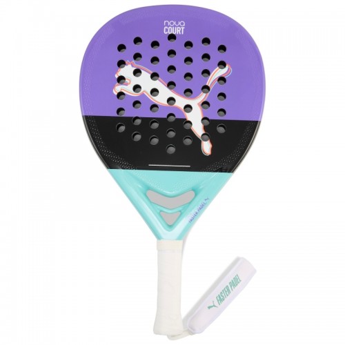 Raquete Feminina Puma Nova Court Roxo Preto Turquesa Raquete Feminina Puma Nova Court Roxo Preto Turquesa