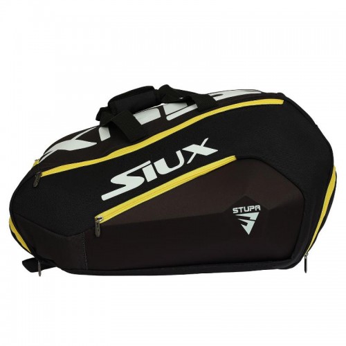 Siux Stupa Electra Preto Amarelo Padel Saco Raquete Siux Stupa Electra Preto Amarelo Padel Saco Raquete