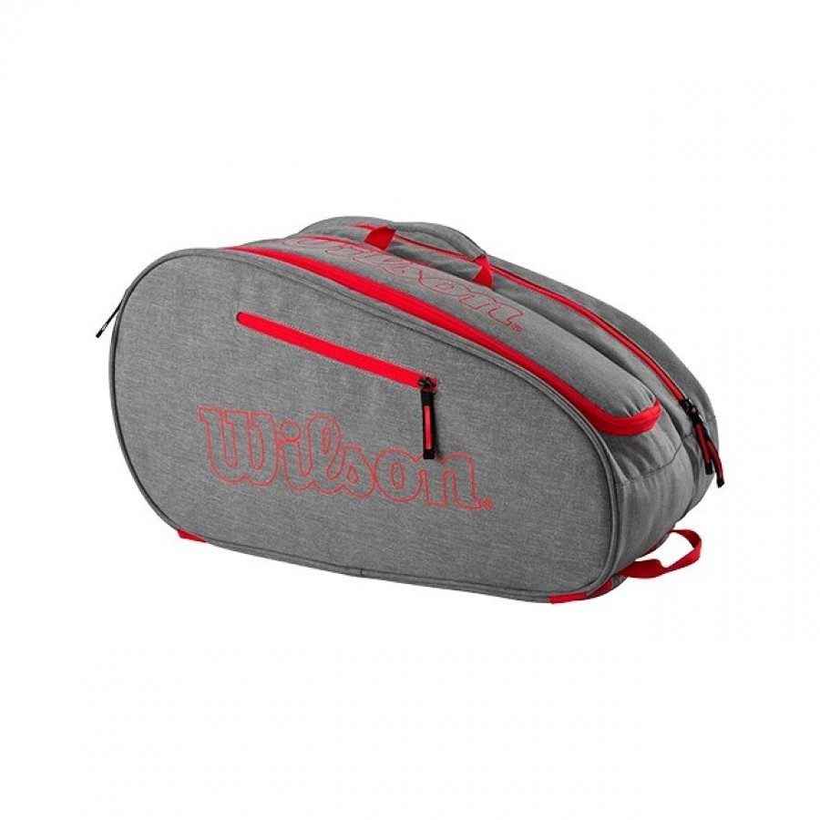 Sac de raquette Wilson Team Gris Rouge