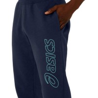 Pantalon Asics Logo Azul Medianoche Verde  Oferta + Barato