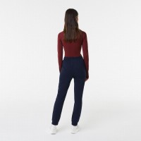 Pantaloni Lacoste blu navy da donna