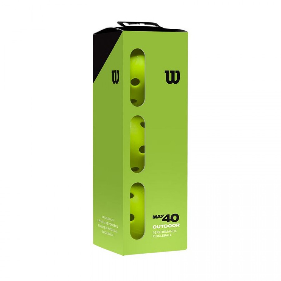 Wilson Max 40 Outdoor Pickleball Pellet 3 Units  Offer + Cheap