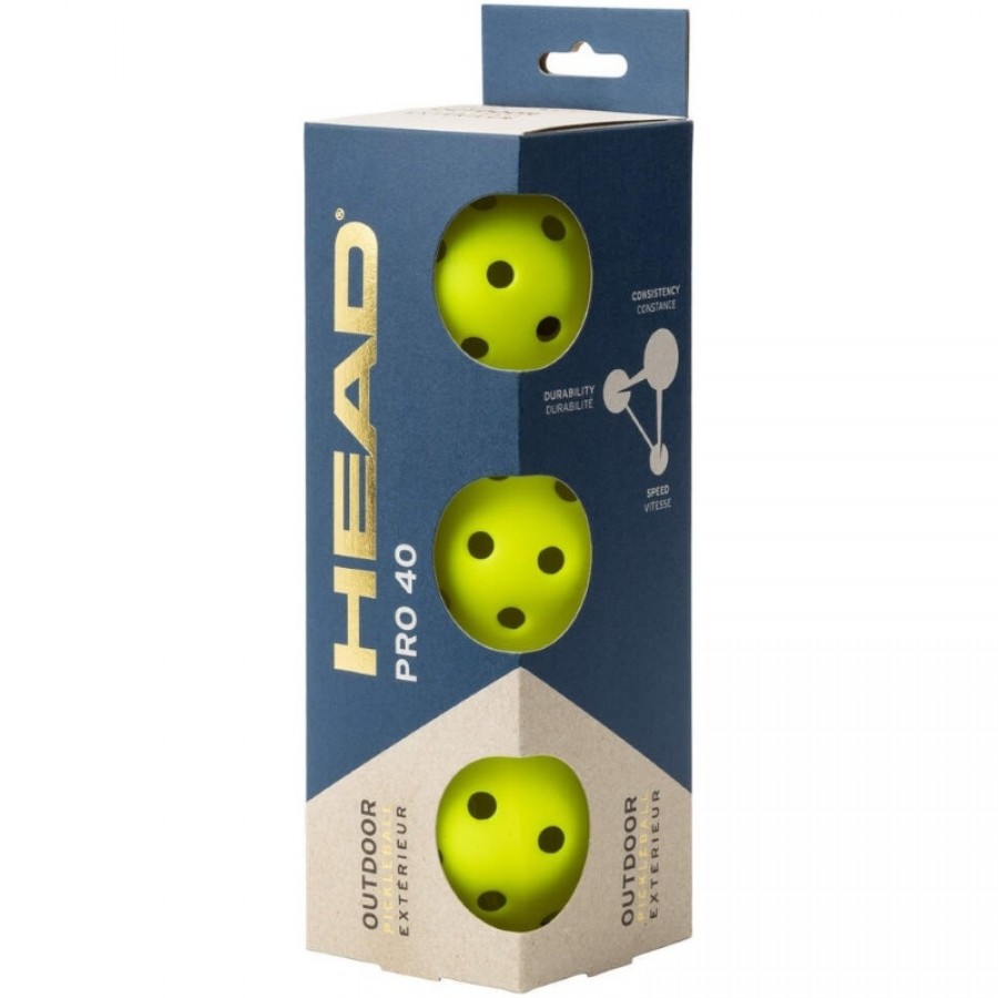 Pelotas Pickleball Head Pro 40 Outdoor 3 Unidades  Offerta + Economico
