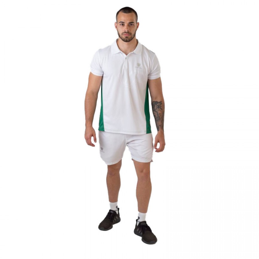 Polo Cartri Memingen Blanc Vert  PADELPOINT Polo Cartri Memingen Blanc Vert