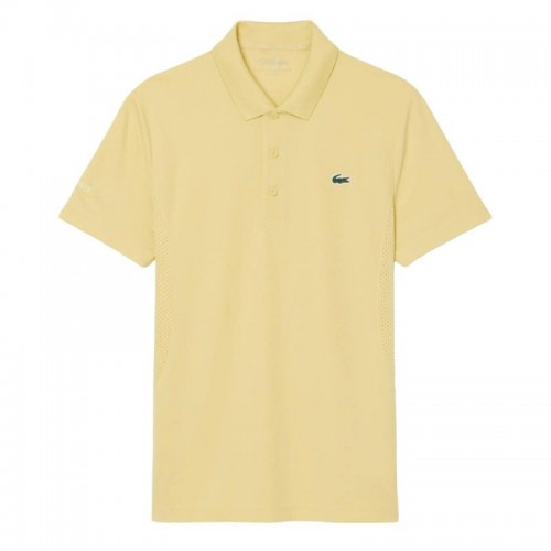 Polo jaune de tennis Lacoste Novak Djokovic