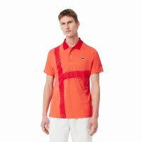 Polo Lacoste Novak Djokovic Ultra Dry Naranja Rojo  Offer + Cheap