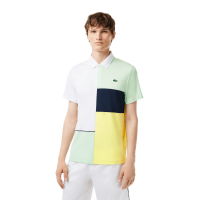 Polo Lacoste Regular Fit Recycled Bianco Verde