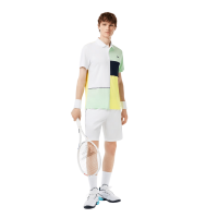 Lacoste Regular Fit Recycled Polo Shirt White Green
