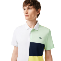 Polo Lacoste Regular Fit Recycle Blanc Vert