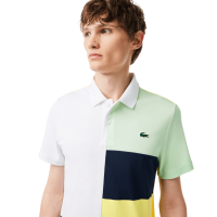 Polo Lacoste Regular Fit Recycled Bianco Verde