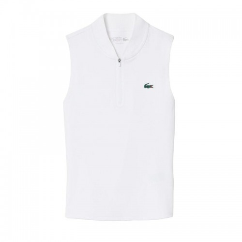 Polo Lacoste Ultra Dry Blanco Mujer sans manches