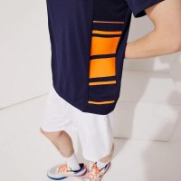 Polo Lacoste Sport Blu Navy Arancione Giallo