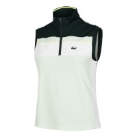 Lacoste Sport Ultra Dry Pique Verde Branco Camisa Polo Feminina