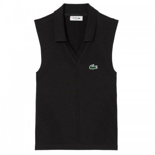 Polo Lacoste Apertado Fit Negro Mujer Polo Lacoste Apertado Fit Negro Mujer