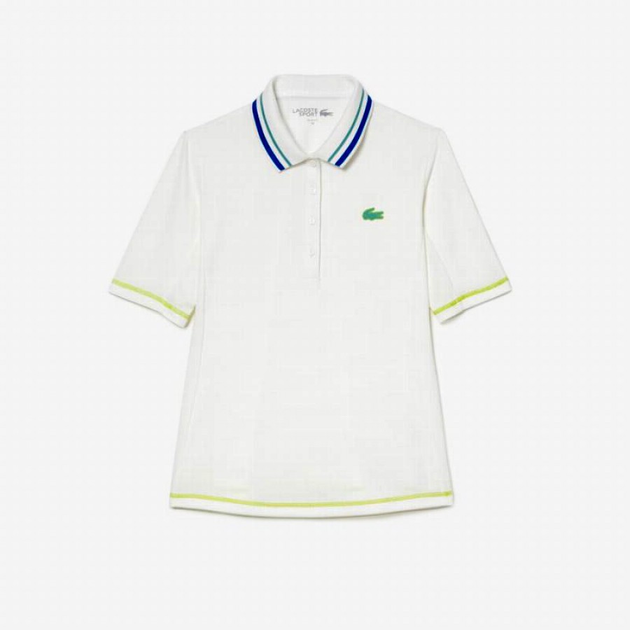 Polo Lacoste Ultra Dry Blanc Femme