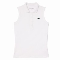 Polo Lacoste Ultra Dry Blanco Mujer  Oferta + Barato