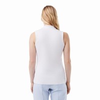 Polo Lacoste Ultra Dry Blanco Mujer  Oferta + Barato