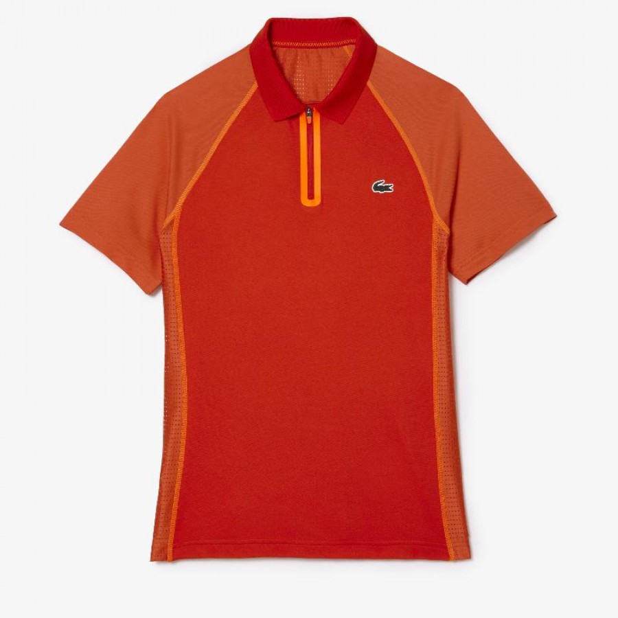 Polo Lacoste Ultra Dry Rojo Naranja  Oferta + Barato