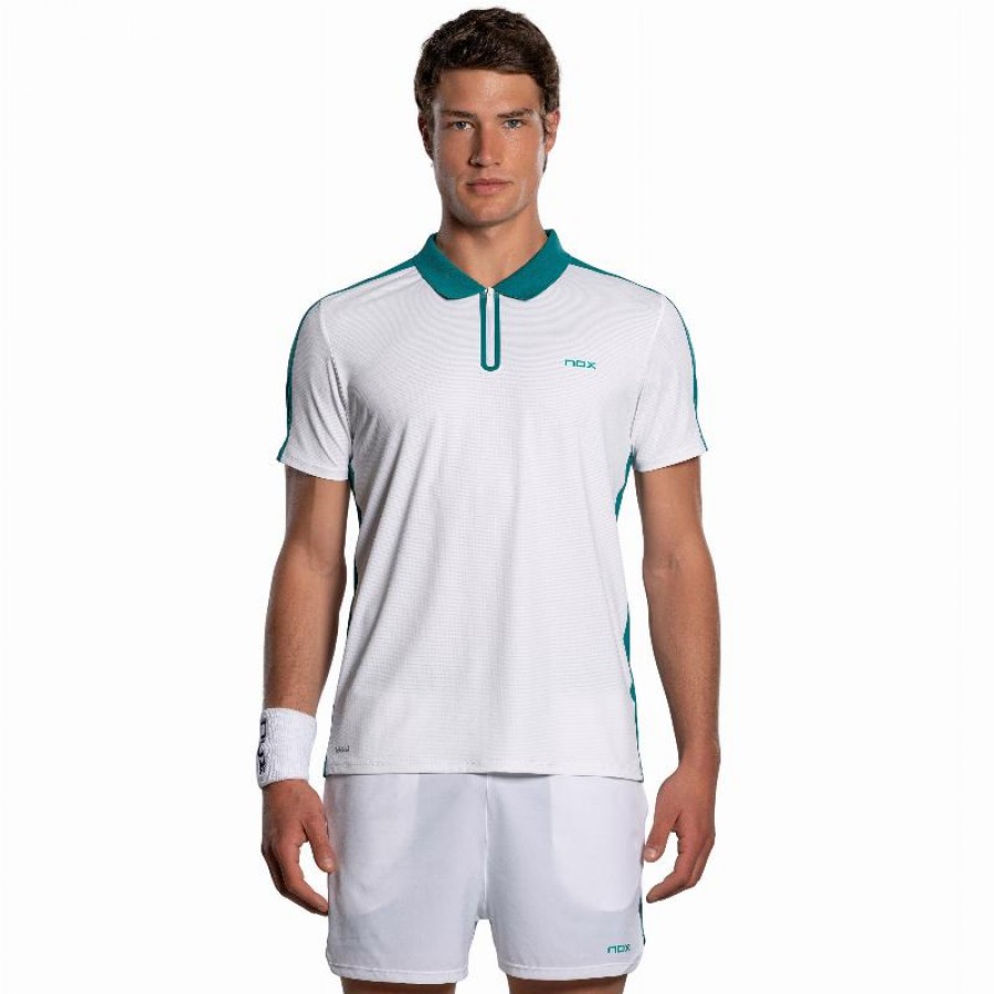 Polo Nox Pro Blanco Verde Ivy