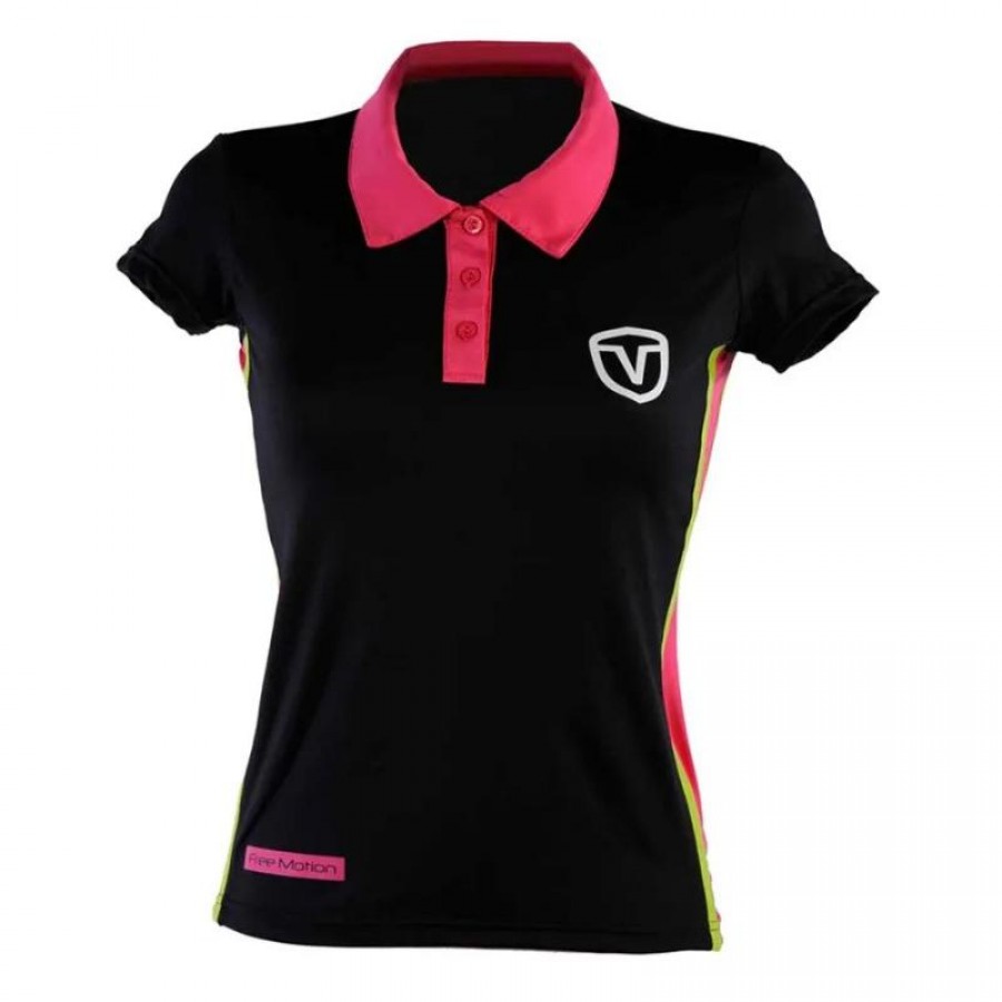 Polo Vairo Columns Negro Mujer  Oferta + Barato