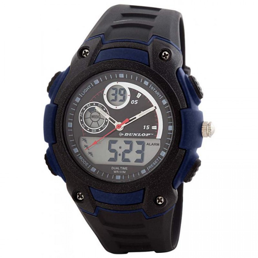 Reloj Dunlop Negro Azul