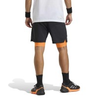 Pantaloncini Adidas Club 2 In 1 Neri Arancioni