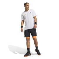 Pantaloncini Adidas Club 2 In 1 Neri Arancioni