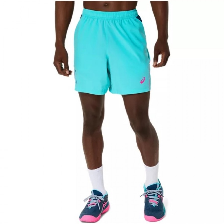 Short Asics Padel Court 7IN Azul Aqua  Offer + Cheap