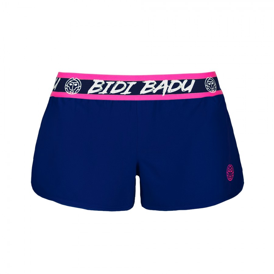 Short Bidi Badu Tiida Azul Escuro Rosa Mulheres