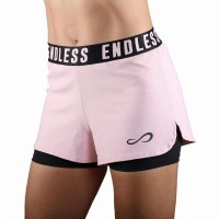 Short Endless Tech Iconic Rosa Cristal Mujer