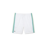 Short Lacoste Polyester Recycle Blanc Vert