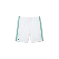 Short Lacoste Recycled Polyester White Green