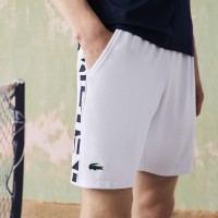 Short Lacoste Sport Blanco Estampado  Oferta + Barato