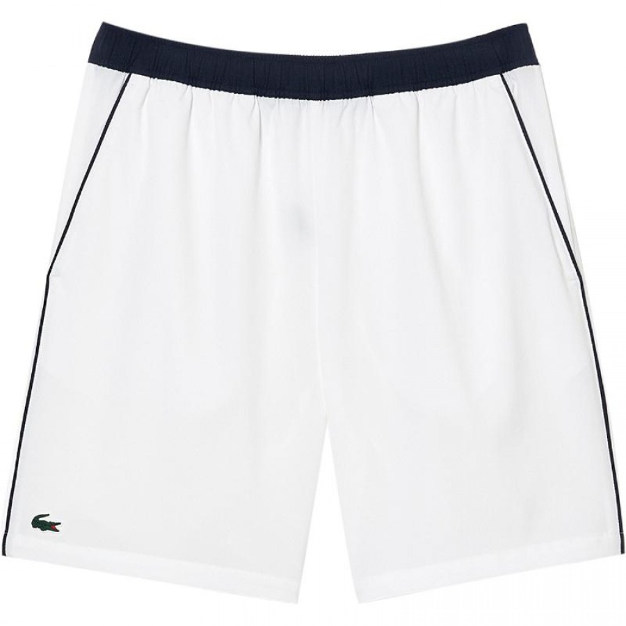 Lacoste Sport Elastic Shorts Blanco Marino