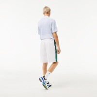 Short Lacoste Sport Rayas Laterales Blanco Verde
