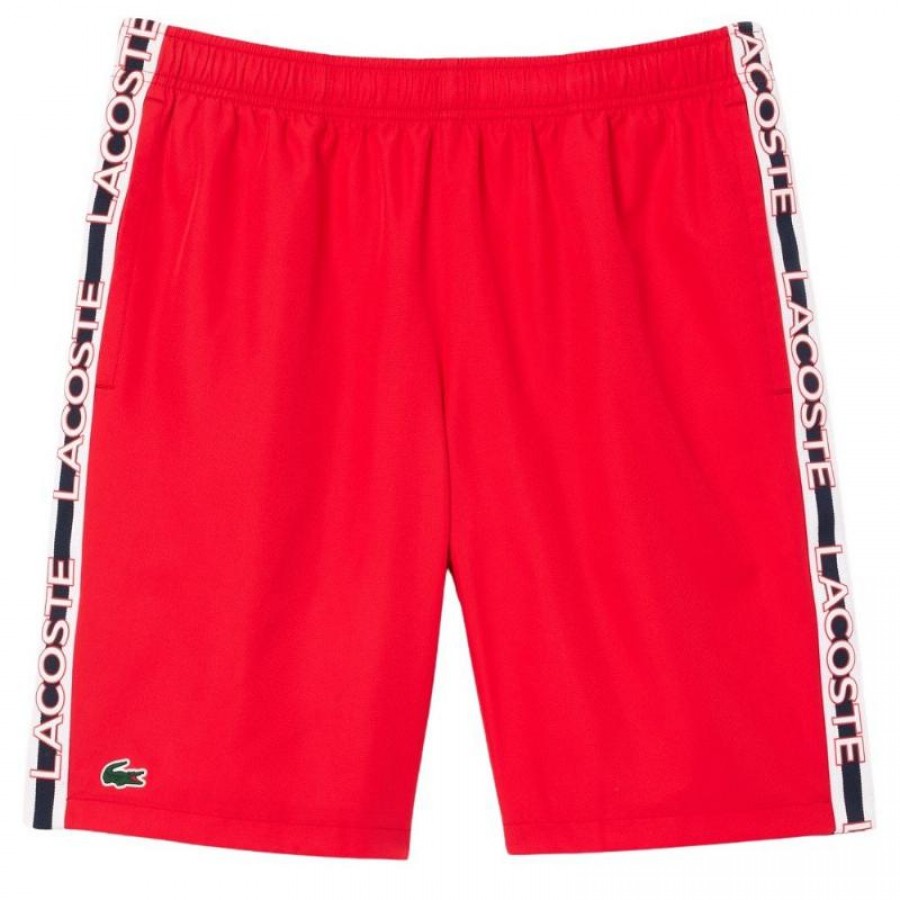 Short Lacoste Sport Rojo  Offre - Pas cher