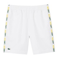 Short Lacoste Sportsuit Blanco Verde  Oferta + Barato