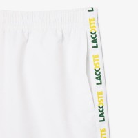 Short Lacoste Sportsuit Blanco Verde  Oferta + Barato