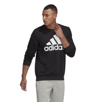 Felpa Adidas Essentials Logo Nero Bianco