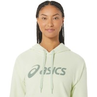 Asics Sweatshirt Logo Grand Vert Clair Femmes