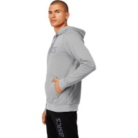 Asics Performance Logo Grand Sweat-shirt Gris Clair