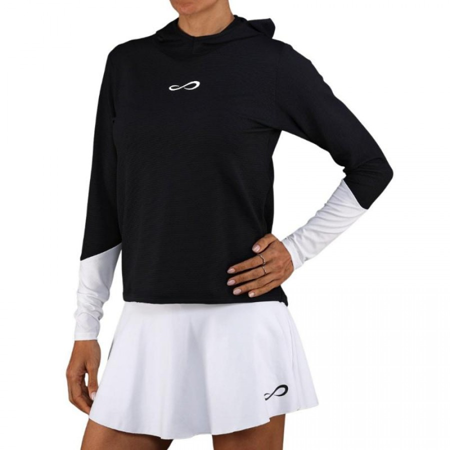 Sudadera Linha Infinita de Sopro Negro Blanco