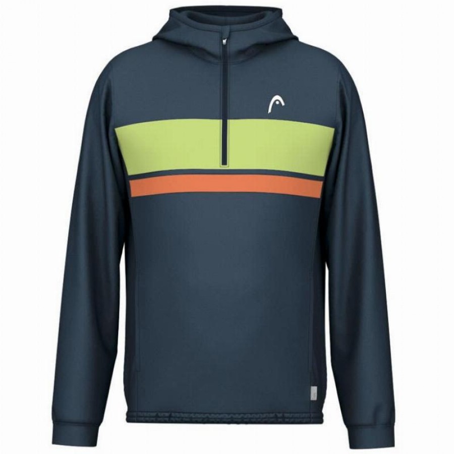 Head Topspin Navy Blue Sweatshirt Lime  Offer + Cheap