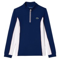 Sudadera Lacoste Ultra Dry Azul Marino Blanco Mujer  Oferta + Barato