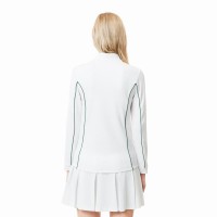 Sweat-shirt femme Lacoste Ultra Dry Blanc Vert  Offre - Pas cher