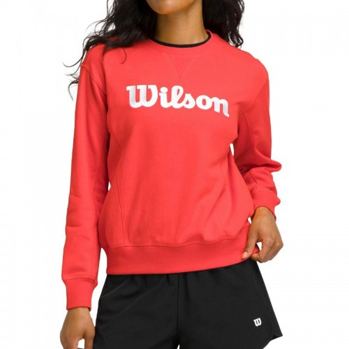 Wilson Team Crew Felpa Rossa Femminile